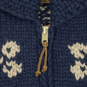 Exclusive hand-knit Swooping Crane cardigan, 6-ply wool