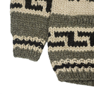 Bison hand-knit Cowichan cardigan, 6-ply wool (restock)
