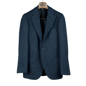 Blue herringbone W. Bill Shetland sport coat, 390 grs