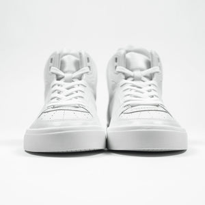 2B mid-top sneaker in "reinweiss" white leather with white sole