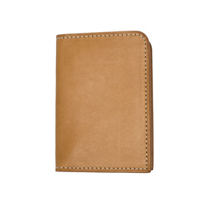 Soft card wallet, Natural vachetta leather