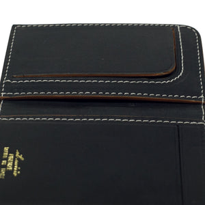 Soft card wallet, Black vachetta leather