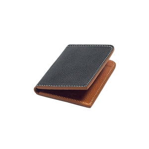 Soft card wallet, Black goatskin