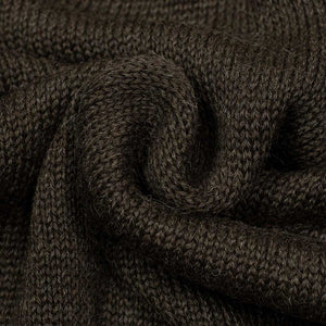 "Peat" brown alpaca & silk rollneck sweater (Exclusive)