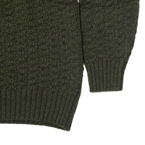 "Alpine" green bubble stitch supergeelong crewneck sweater (Exclusive)