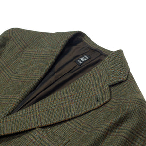 Fox Bros green & brown glencheck sport coat,  oz wool & cashmere
