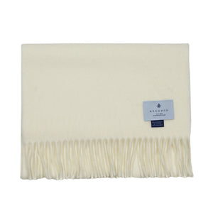 "Jura" lambswool/angora scarf in Winter White color