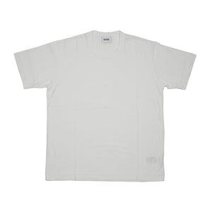 Crewneck t-shirt in white cotton and silk jersey