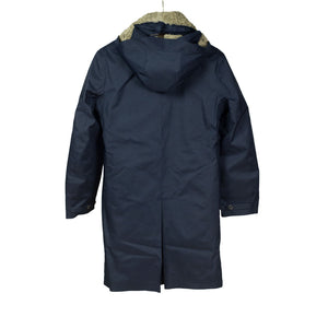 Deep Navy Moscow raincoat with shearling collar and Arctic padded lining (restock)