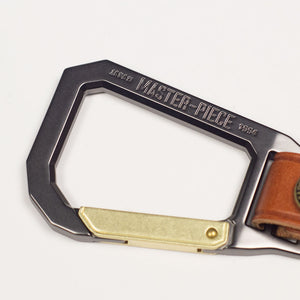 Master-Piece - Carabiner Key Ring in Black Leather (Restock)