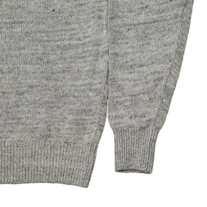 "Hawthorne" grey mixed linen crewneck sweater