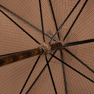Solid stick umbrella, tiger hickory wood, mini-gunclub canopy
