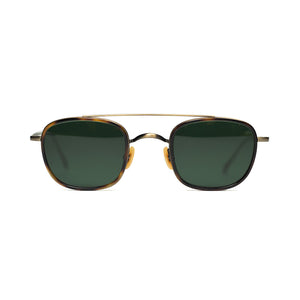 "AL-022A" sunglasses in tortoise acetate and gold titanium
