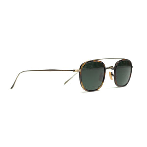Lesca "AL-022A" sunglasses in tortoise acetate and gold titanium 