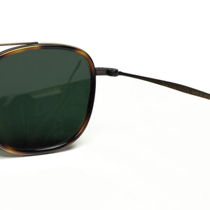 Lesca "AL-022A" sunglasses in tortoise acetate and gold titanium 