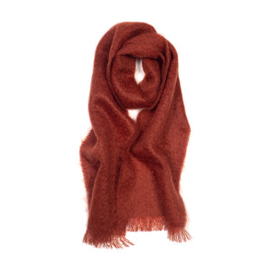 AAtari shaggy brushed mohair/wool scarf, Orange