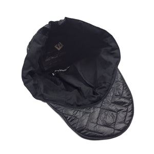 Quilted cap with 3 oz zigzag dotera fill in black parachute nylon