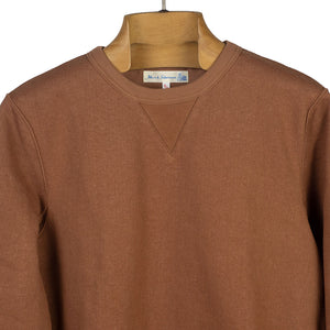 Hemp & cotton three-thread 346 sweatshirt in Nut brown