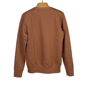 Hemp & cotton three-thread 346 sweatshirt in Nut brown