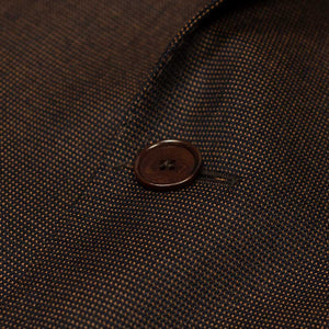 x Sartoria Carrara: Brown nailhead suit in Drapers "Five Stars" wool 12oz