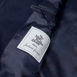 x Sartoria Carrara: Navy sport coat in Abraham Moon lambswool twill 12/13oz