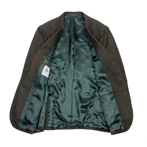 x Sartoria Carrara: Sport coat in forest green Abraham Moon lambswool twill 12/13oz