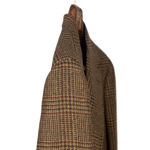 x Sartoria Carrara: Sport coat in Abraham Moon brown and burgundy glencheck tweed 12/13oz