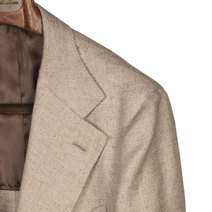 x Sartoria Carrara: Sport coat in beige Marling & Evans 10oz wool and linen hopsack