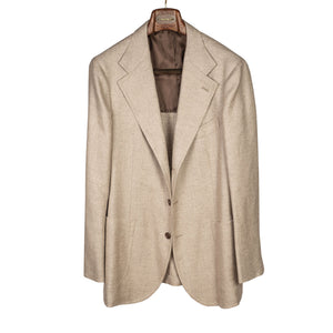 x Sartoria Carrara: Sport coat in beige Marling & Evans 10oz wool and linen hopsack