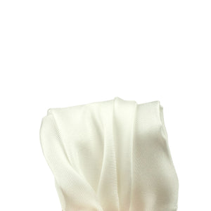 Cream silk twill pocket square