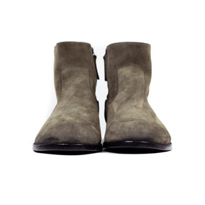 Buttero "Floyd" side-zip boot in taupe grey suede