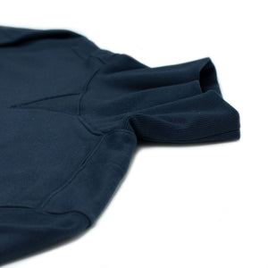 Rollneck in navy garment washed jersey (restock)