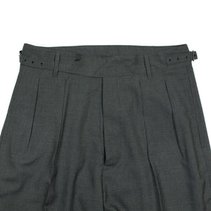 Gurkha trousers in charcoal grey washable tropical wool [ARCHIVE SALE - NO RETURNS]