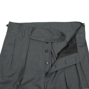 Gurkha trousers in charcoal grey washable tropical wool [ARCHIVE SALE - NO RETURNS]