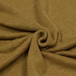 Knit long sleeve polo shirt, ochre linen (restock)