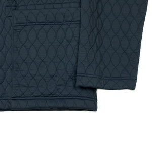 Unlined easy cardigan in quilted polyester jacquard jersey