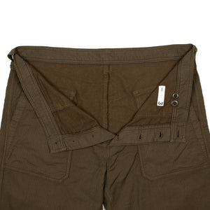 ts(s) Fatigue Pants in brown and charcoal stripe stretch cotton