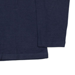 Turtleneck in navy washable wool jersey