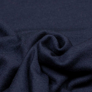 Turtleneck in navy washable wool jersey