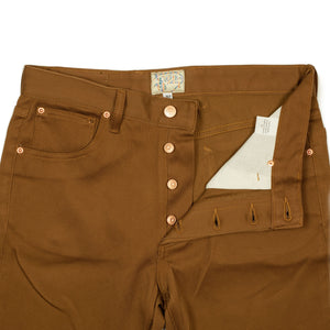 Five pocket pants in Bay Brown Japanese bedford cord (restock)