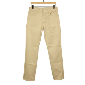 Five pocket pants in off white Japanese bedford cord