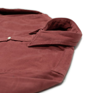 Pearlsnap Western shirt in faded "Merlot" cotton moleskin