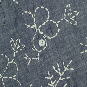 French Sashiko Indigo with Pearl