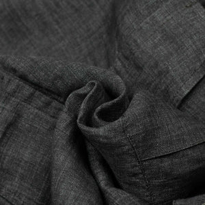 The Shell Collector shirt jacket in charcoal linen plainweave