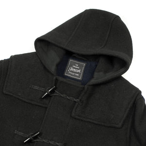 x Gloverall duffle coat in two-tone black and navy wool