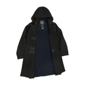 x Gloverall duffle coat in two-tone black and navy wool