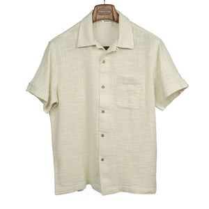 Vacation shirt in handloom gauze natural cotton