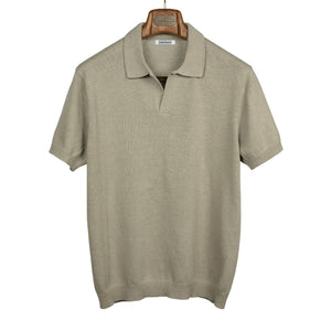 Cotton Linen Knit Polo