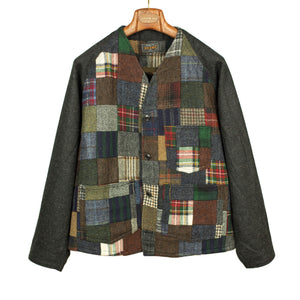 Engineer Jacket in patchwork Abraham Moon wool cloth
