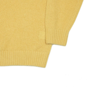 Crewneck sweater in limoncello cashmere and silk